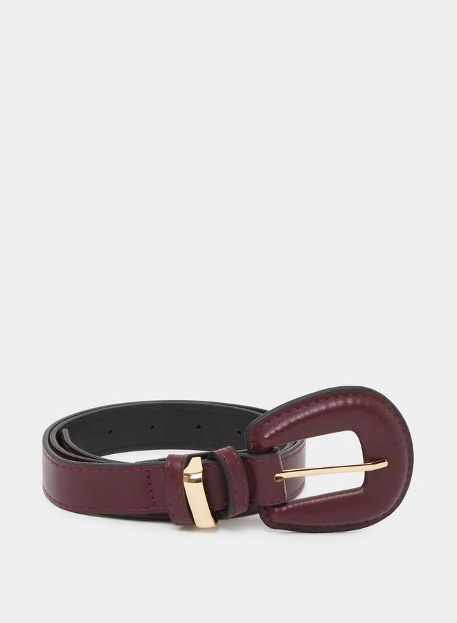 ستايلي Burgundy Slim Belt
