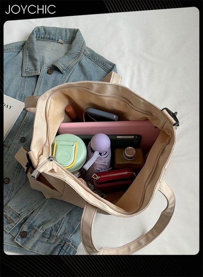 Joychic Korean Version Women Simple Commuting Crossbody Bag Large Capacity Waterproof Handbag Student Shoulder Bag - Image 4