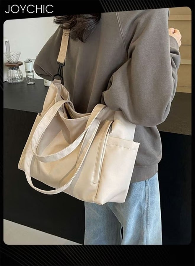 Joychic Korean Version Women Simple Commuting Crossbody Bag Large Capacity Waterproof Handbag Student Shoulder Bag - Image 1