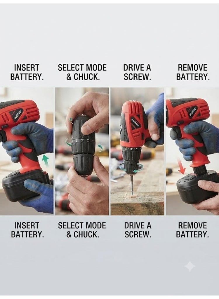 Geepas Cordless Drill (GCD7628) - Image 2