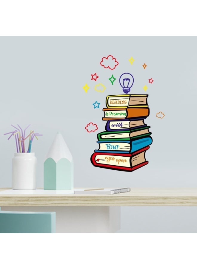 jaexest “Reading Is Dreaming With Your Eyes Open” Wall Sticker – Removable Quote Decal for Reading Corner | Creative Wall Art for Bedroom, Library & Kids Room – Vinyl Lettering - Image 3