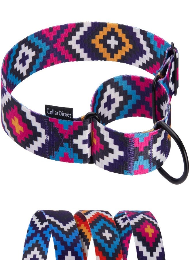 CollarDirect Aztec Martingale Collars for Dogs Heavy Duty Tribal Pattern Safety Nylon Training Collar Large Medium Small (Tribal, L, Neck Size 15"-20") - Image 1