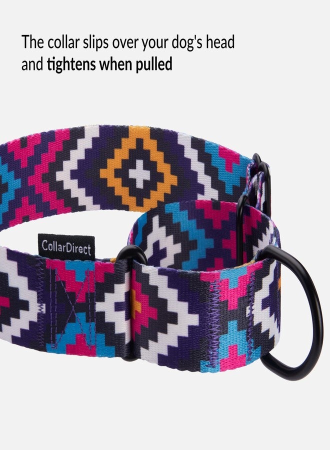 CollarDirect Aztec Martingale Collars for Dogs Heavy Duty Tribal Pattern Safety Nylon Training Collar Large Medium Small (Tribal, L, Neck Size 15"-20") - Image 2