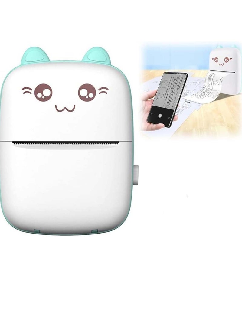 Cute Portable Thermal Mini Printer Wireless & Compact Blue - Image 1