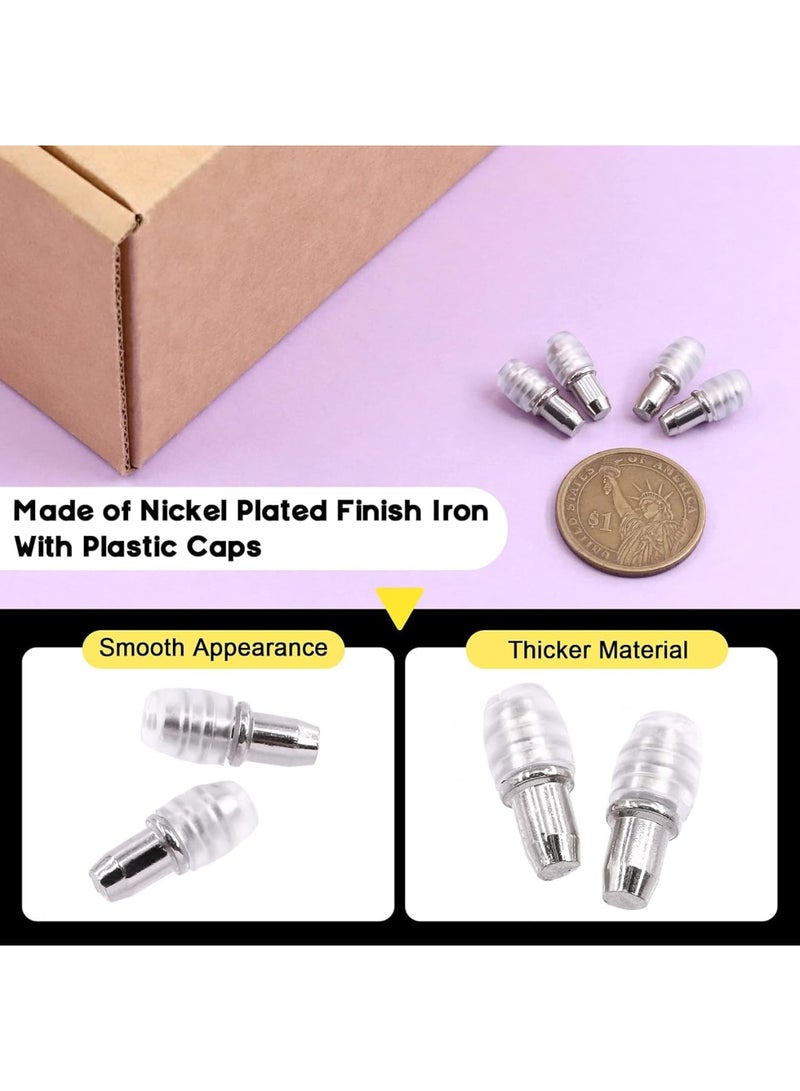 Excefore 5mm Shelf Pins with Rubber Sleeves, 120Pcs Metal Nickel Plated Cabinet Support Pegs Book Bracket Shelf Pegs Pins for Furniture Shelves Bracket - Image 5