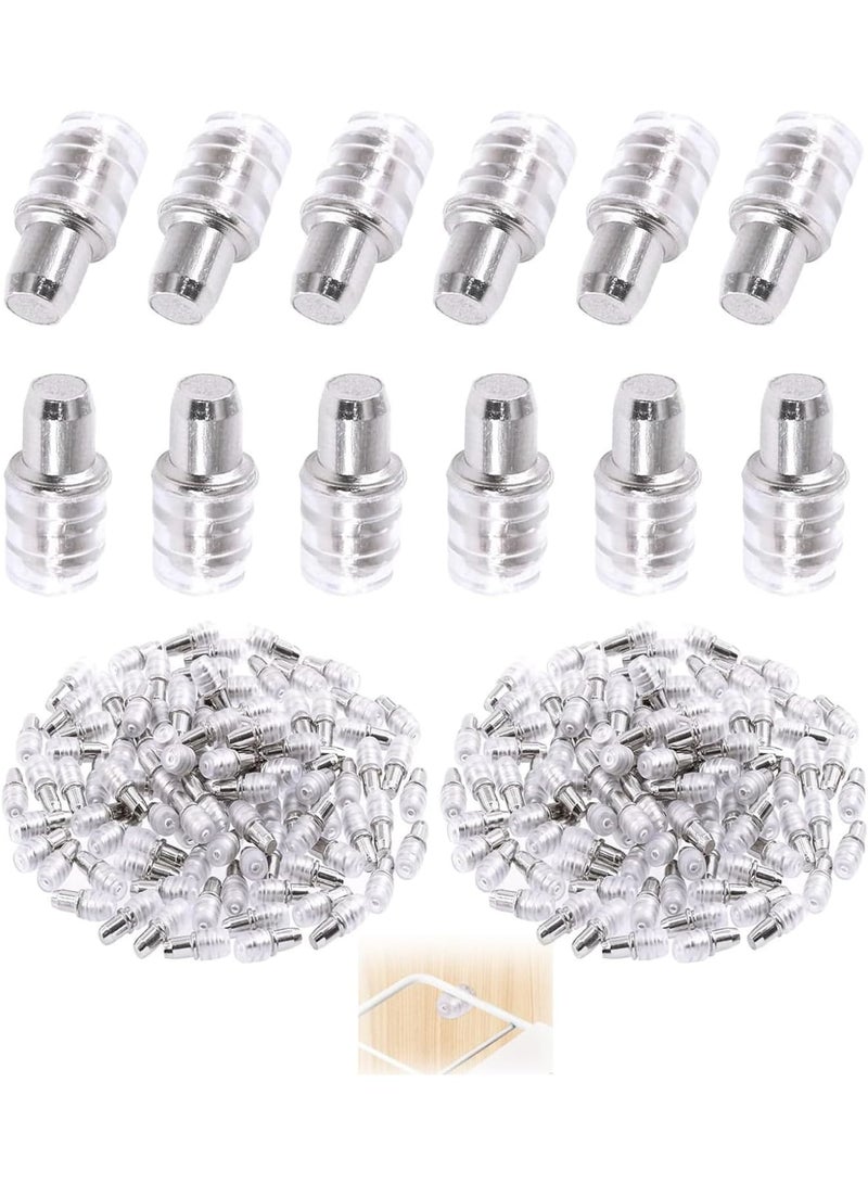 Excefore 5mm Shelf Pins with Rubber Sleeves, 120Pcs Metal Nickel Plated Cabinet Support Pegs Book Bracket Shelf Pegs Pins for Furniture Shelves Bracket - Image 1
