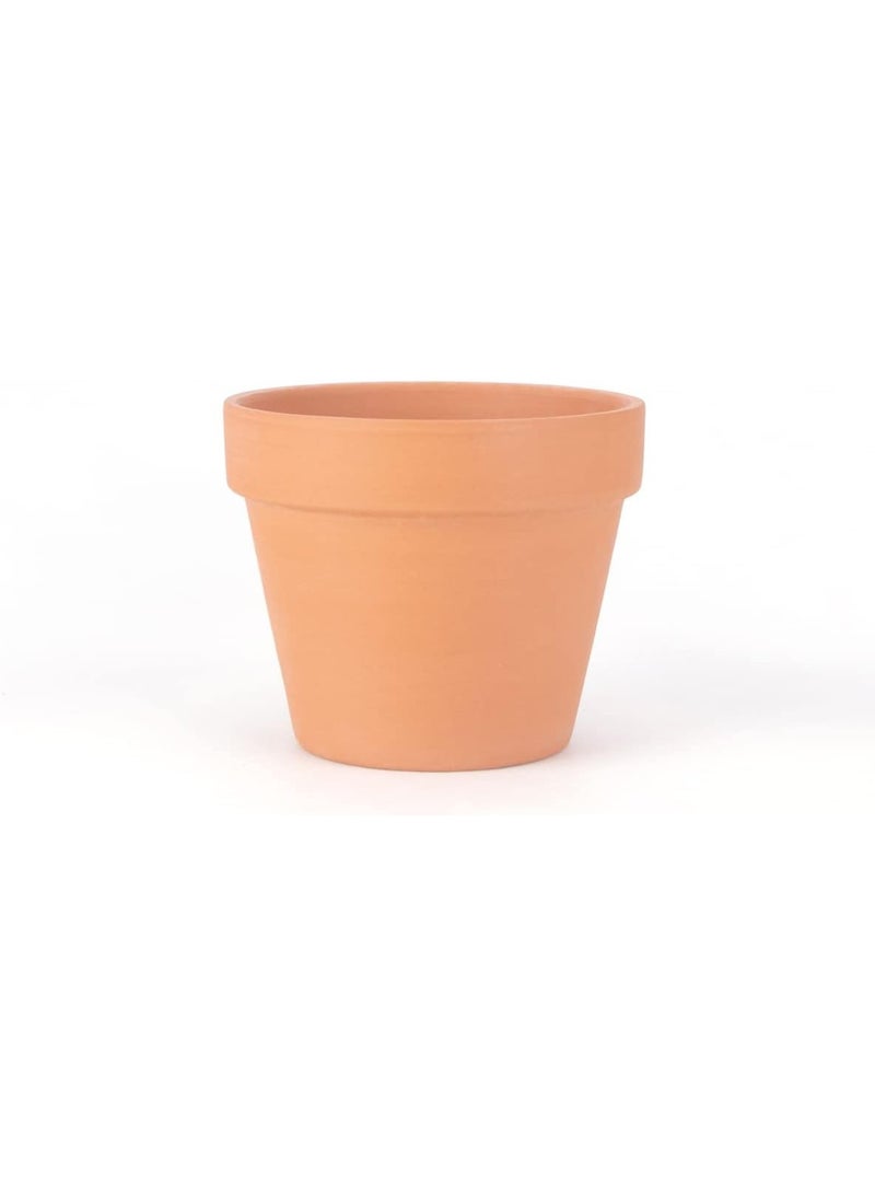 Generic 2-piece pottery flower pot with drainage system, suitable for home and garden decorations, size (length 15cm x width 15cm x height 13cm).  - Image 2