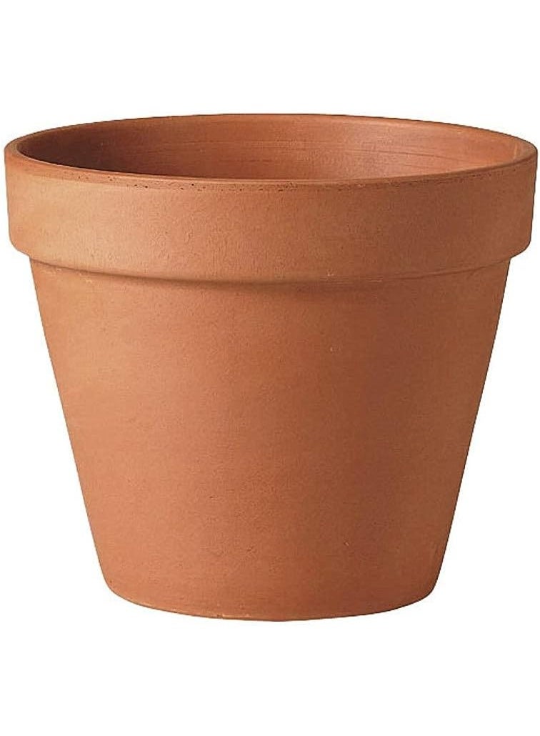 Generic 2-piece pottery flower pot with drainage system, suitable for home and garden decorations, size (length 15cm x width 15cm x height 13cm).  - Image 1