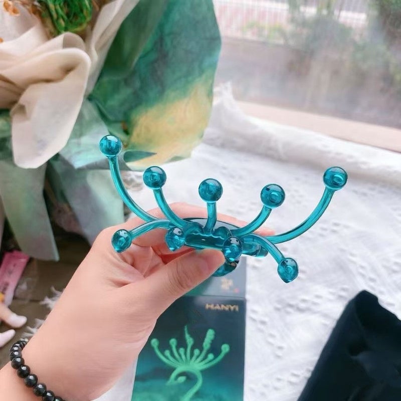 Golden Peacock Scalp Massager 9 Claws Deep Relaxation SPA Head Care - Image 4