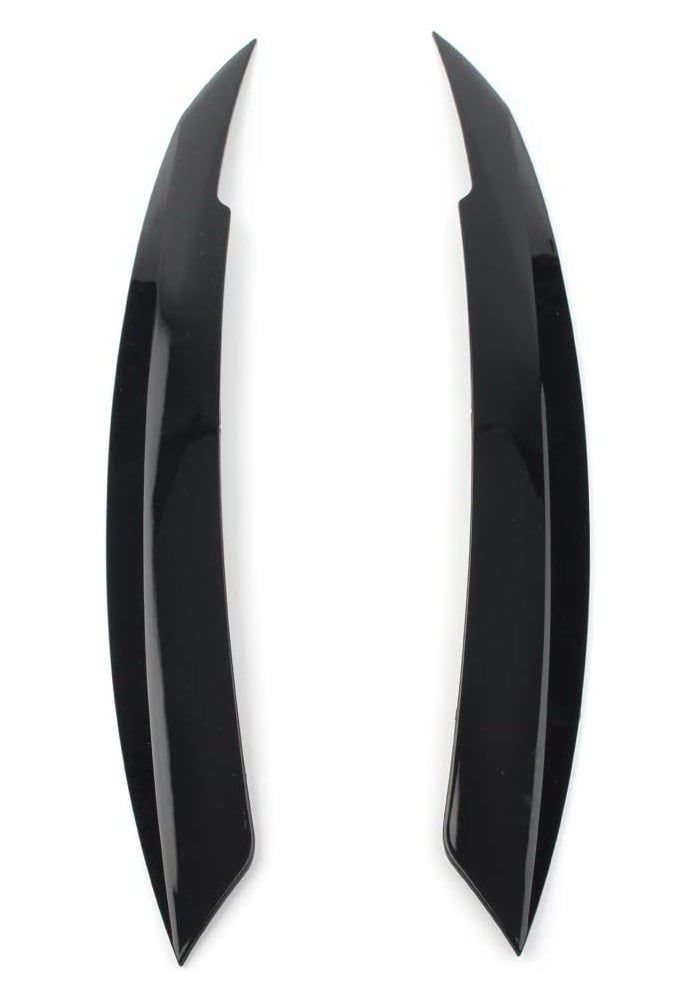 QASULER Glossy Black Headlight Eyelid Trim for VW Jetta MK6 - Image 2