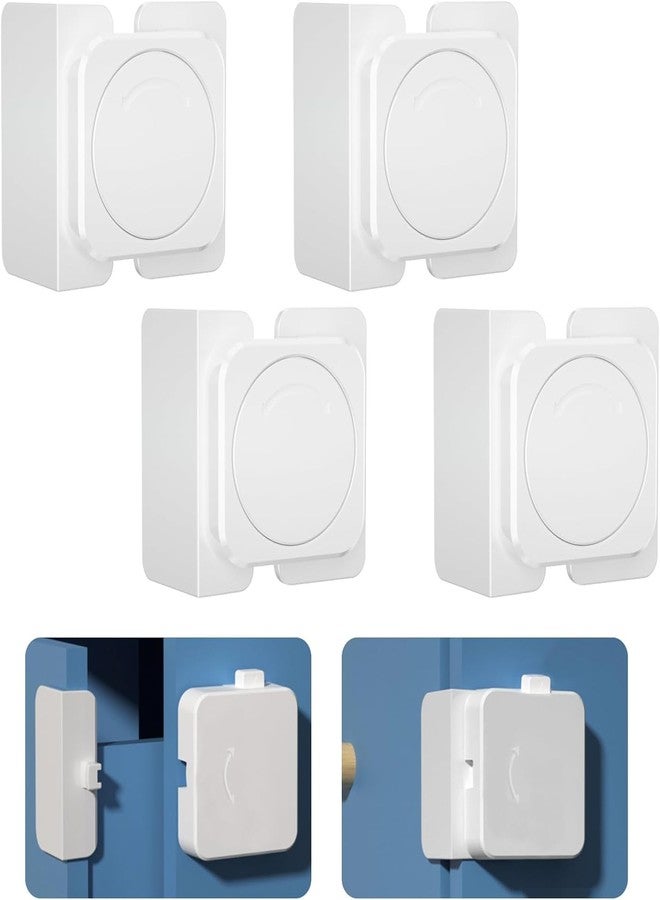 INKAJ Refrigerator Door Lock, Baby Guard, Child Lock, Refrigerator Door Stopper, Drawer Lock, Tamper Prevention, Finger Scissors Prevention, Earthquake Prevention for Children, Babies, Geriatric (Pack Of-4, Right angle lock) - Image 1