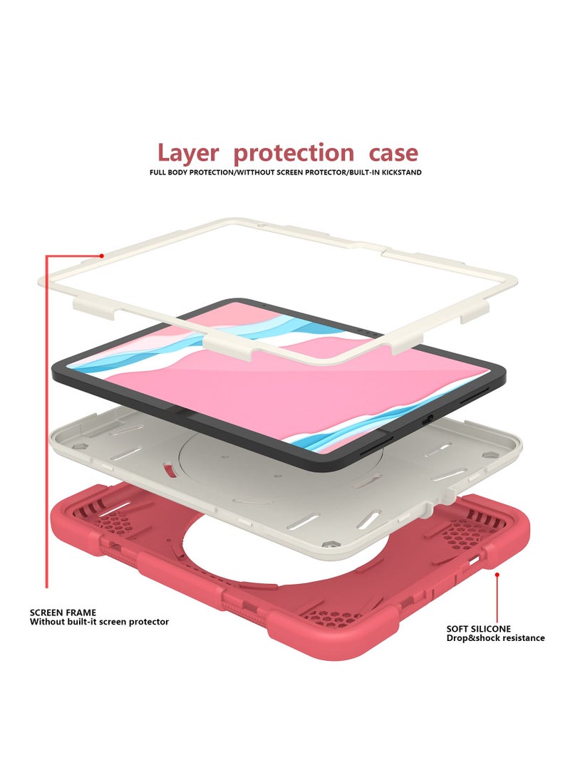 GULFLINK Rugged Heavy Duty Protective Case  for ipad 10th 10.9 inch 2022（A2757/A2777）Begonia red - Image 3