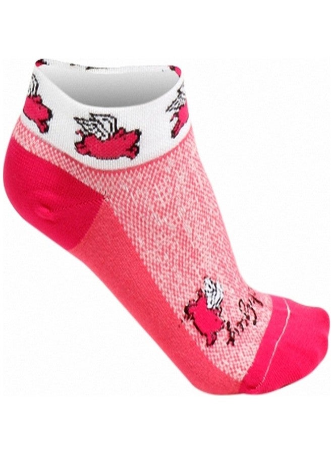 SockGuy Flying Pigs Socks SM/MD Pink - Image 3