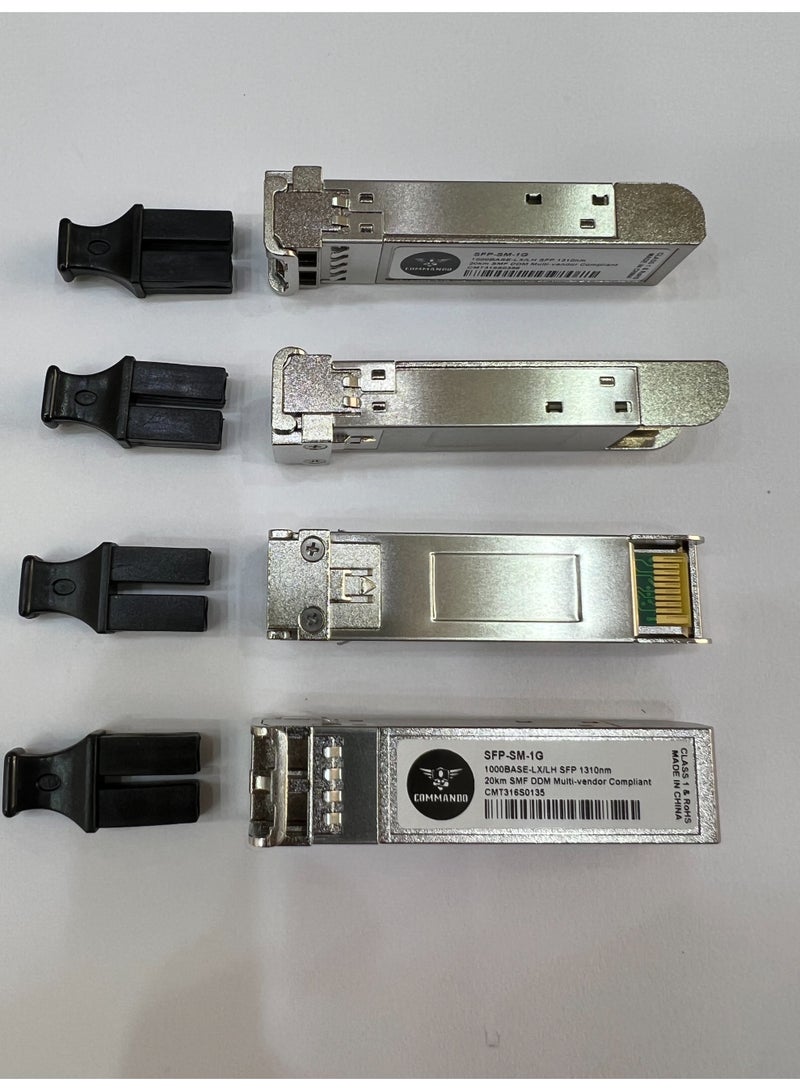 COMMANDO 1G SFP SMF 20KM 1310nm Multi-vendor Compatible Transceiver Module - Single Mode 1000BASE-LX/LH, SFP, DDM - Hot Swappable - Cisco GLC-LH-SMD, Huawei, Ubiquiti, D-Link, TP-Link, MikroTik - SFP-SM-1G - Image 4