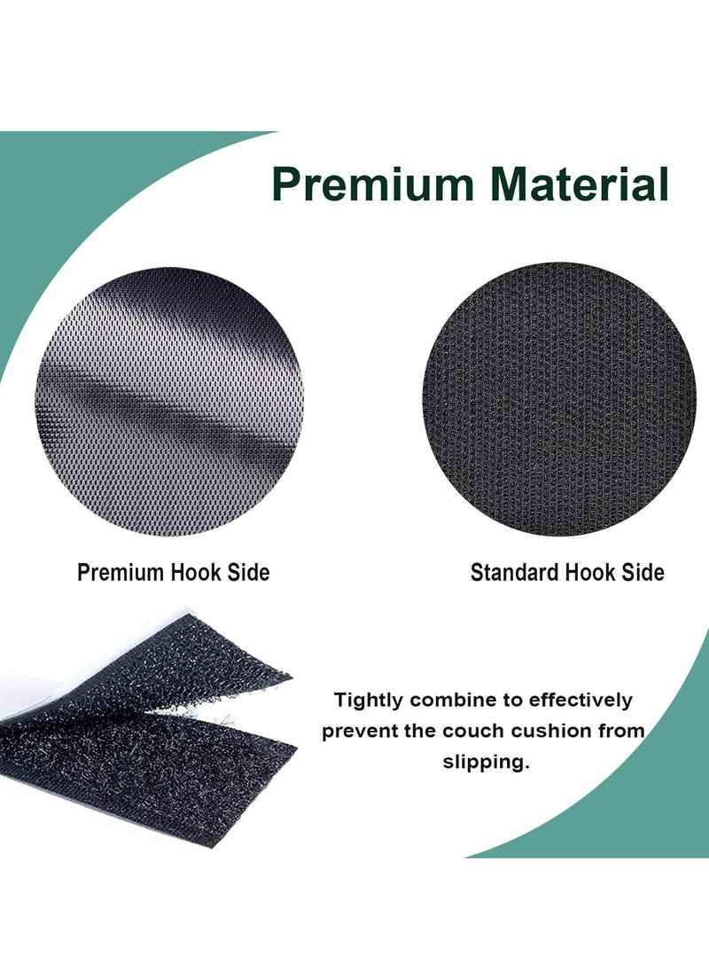 Generic - Couch Cushion Non Slip Pads to Keep Couch Cushions from Sliding, Hook and Loop Tape with Adhesive for Smooth Surfaces, 2m Long and 11cm Wide,Hook and Loop Tape for Couch Cushions - Image 1