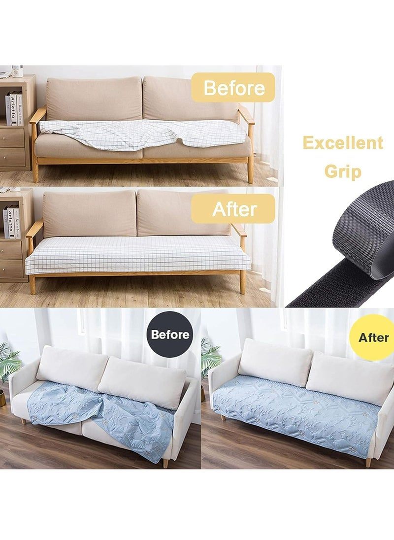 Generic - Couch Cushion Non Slip Pads to Keep Couch Cushions from Sliding, Hook and Loop Tape with Adhesive for Smooth Surfaces, 2m Long and 11cm Wide,Hook and Loop Tape for Couch Cushions - Image 1