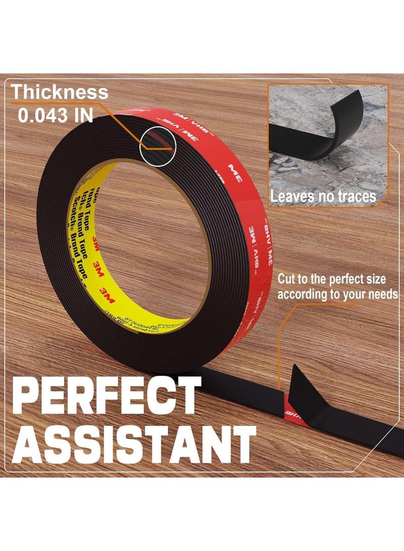 ثري ام شريط لاصق قوي مزدوج الجوانب 3 ام في اتش بي من واواسيا، بطول 10 قدم - حل تركيب شديد التحمل للجدران والسيارات وشرائط LED والديكور - Image 3