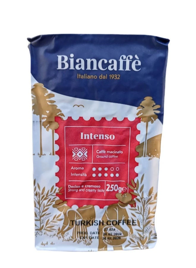 Biancaffe turkish coffee intenso biancaffe mediam roast 250 gram