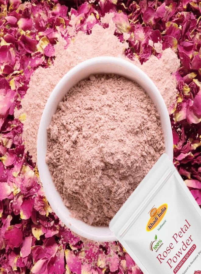 Vedimatic Khadi 100% Pure Organic Orange Peel Powder, Rose Petal Powder Combo-200g(100g x 2 Pack) | Orange Peel Powder, Rose Petal Powder for Face Pack, Skin Whitening, Oil Control - Image 2