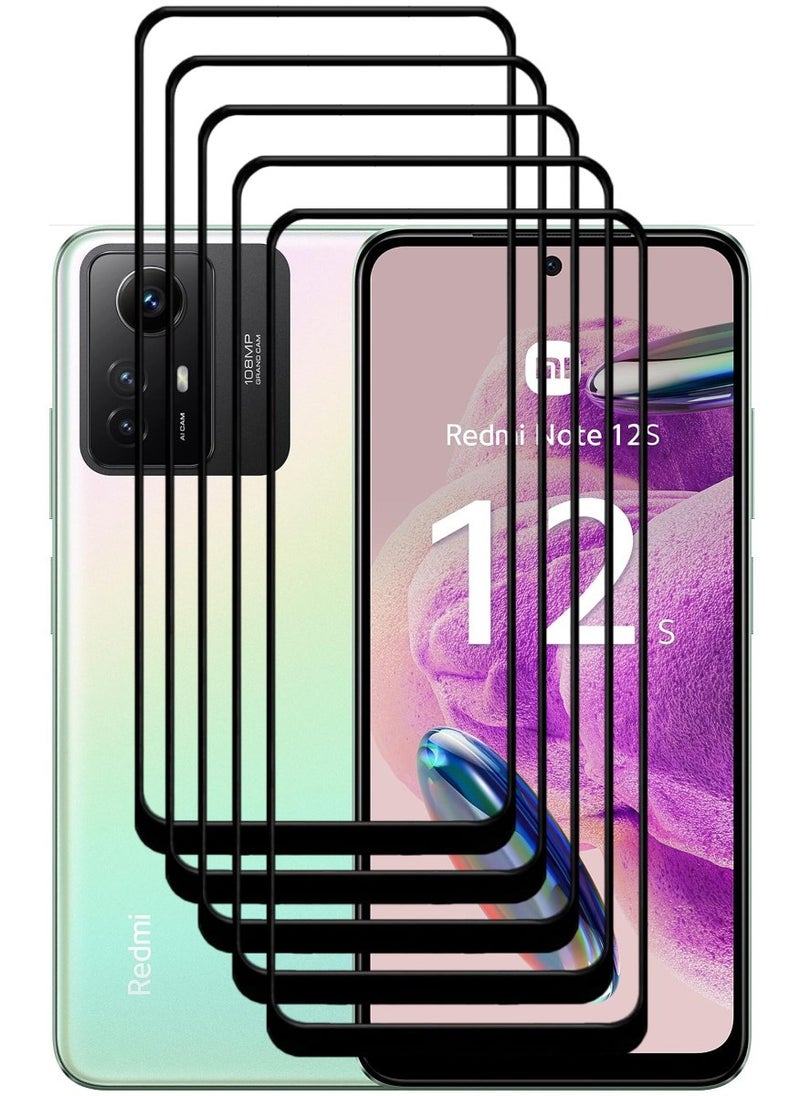ACLIX 5 Pieces Antistatic ESD Dustproof Premium Quality High Definition Tempered Glass Screen Protector Designed For Xiaomi Redmi Note12S - Image 1