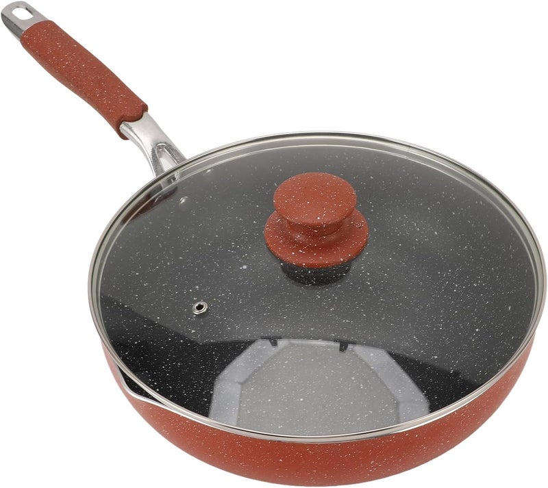 Long use oriented quality Aramox Non Stick Frying Pan Skillet with Lid Multi Functional Stir Fry Pan for Even Heating Cooking with Non Scalding Grip PFOA Free 11.6 Inch (Style 2) Land transit & shipment compatible Standard fit Famous in Saudi local markets Daily hot sale KSA market exclusive Cost saving user oriented build Trusted all-purpose quality Special offer Low stock in market Simple practical structure Long lasting universal build Flexible sizing options Exclusive discounted rate Carefully engineered build Temporary in stock Global assorted color picks Easy for adults & kids Storage burden minimized build Bulk order available stock Multi-goal comprehensive design Economical varied sizing picks Multiple useful functions Polished safe edge Global light sturdy raw material - Image 1