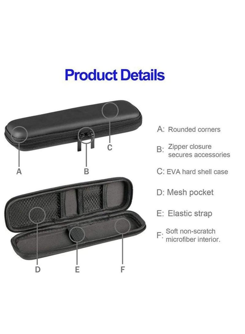 Hard Shell Pen Case, Durable Hard Shell Stylus Pencil Case Holder EVA Hard Pencil Case for Pen Hard Shell Carrying Pen Case Holder for Executive Fountain Pens Black - Image 2