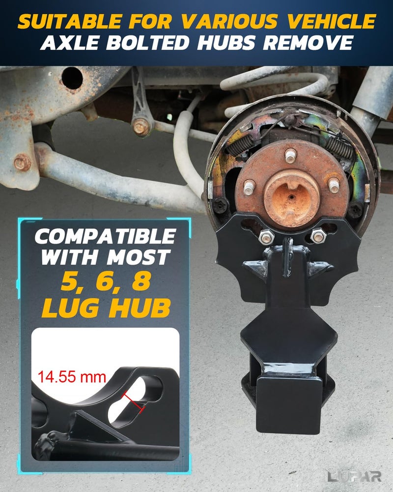 Lupar Wheel Bearing Hub Removal Tools Kit Compatible with All Axle Bolt Hubs 5, 6, 8 Lug Hubs Buster Puller - Image 5
