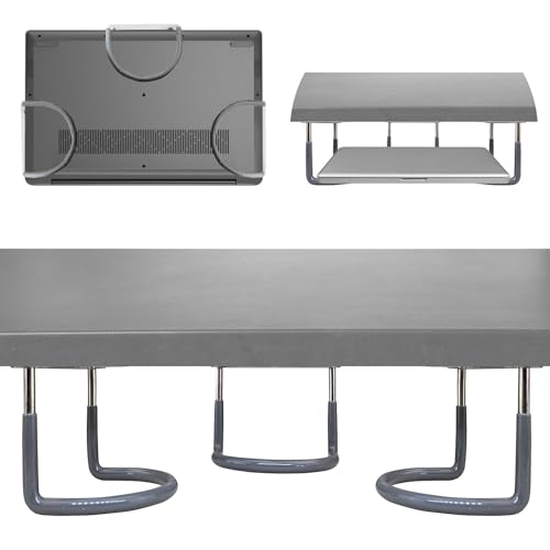 Skywin TidyFriend Rubberized Under Desk Laptop Mount 3 Racks in 1 Sets Laptop Under Desk Mount Organizer Rack with Screws - Image 1