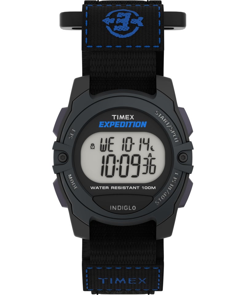 Timex Unisex TW4B02400 Expedition Mid-Size Digital CAT Black Fast Wrap Strap Watch - Image 1