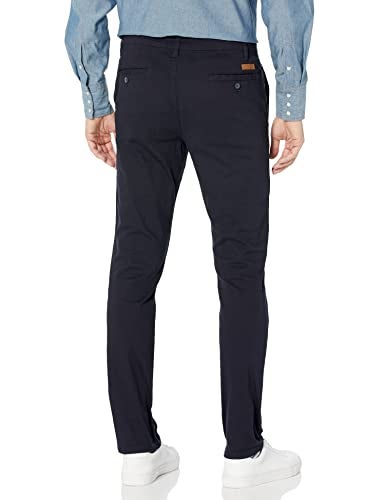 WT02 mens Long Basic Stretch Skinny Chino Casual Pants, Navy(new), 32W x 30L US - Image 2