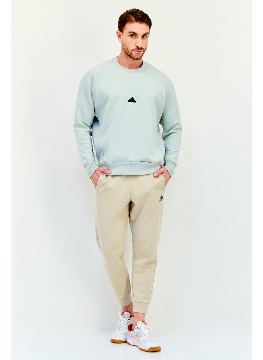 Adidas Men Sportswear Fit Long Sleeve Outdoor Sweatshirt, Sage  - Image 4