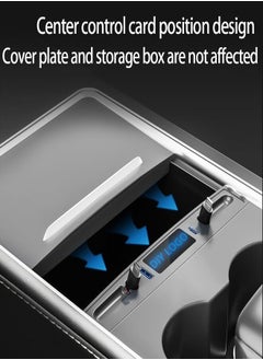 Logo Retractable Hub Docking Station Car USB Charger for Tesla Model 3Y for Tesla Model 3Y Accessories Car Fast Charger for Tesla1 Lightning 1 Type-C  - Image 4