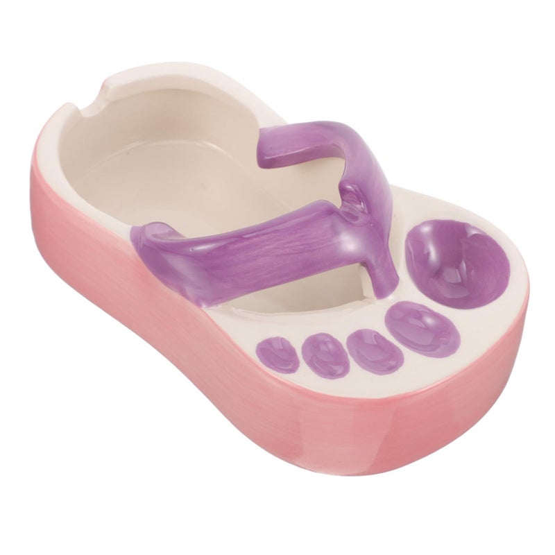 Ceramic Slipper Shape Ashtray For Home Use Sturdy And Practical - Image 2