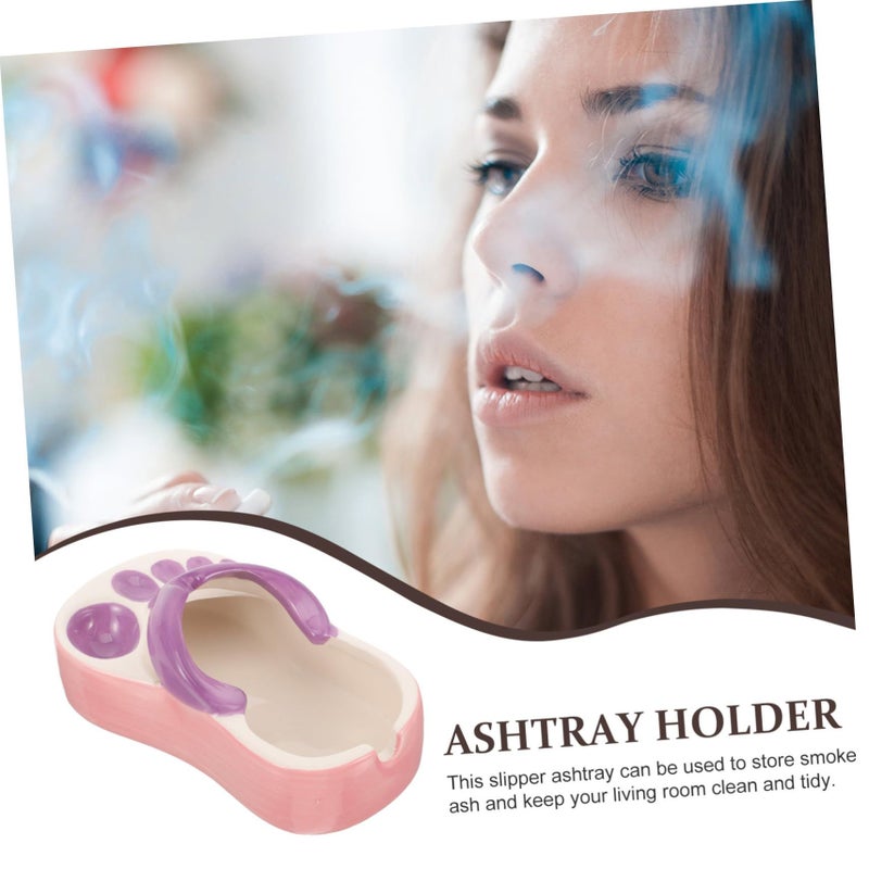 Ceramic Slipper Shape Ashtray For Home Use Sturdy And Practical - Image 5