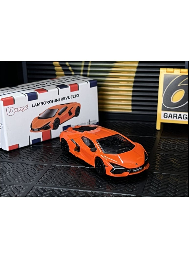 بوراجو سيارة لعبة بوراجو بمقياس 1:64 مصنوعة من سبيكة معدنية، نموذج 2 في 1 - Image 1