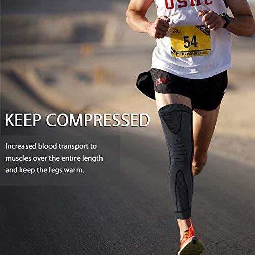 SKDK Full Leg Compression Sleeves - Protect Knee, Reduce Varicose Veins & Swelling for Men & Women - Basketball, Cycling, Football, Arthritis - Image 2