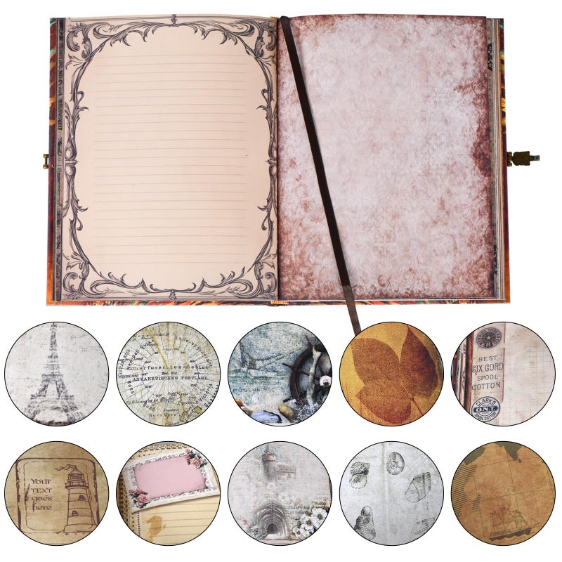 Let the Adventure Begin Phoenix Myth Embossed Scrapbook â€“ 124-Page Retro-Style DIY Memory Photo Album, Good Luck Adventure Book for Couples, Anniversaries, Weddings, and Valentine's Day Gifts (Phoenix Luck Style) - Image 3