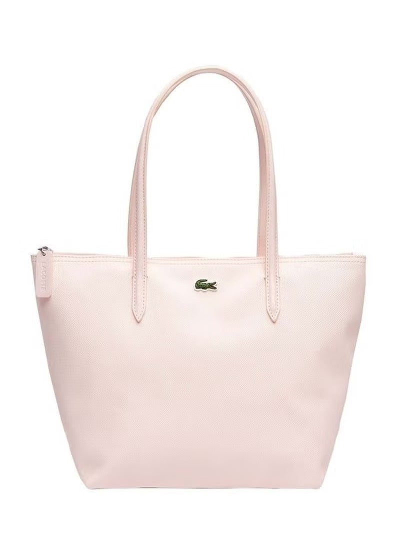 LACOSTE Lacoste Women's L12.12 Concept Fashion Versatile Large Capacity  Zipper Shoulder Bag ,Tote Bag ,Large  tote bag, Medium Pink  - Image 1