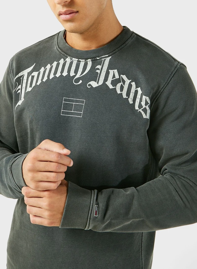 TOMMY JEANS Logo Crew Neck Sweatshirt