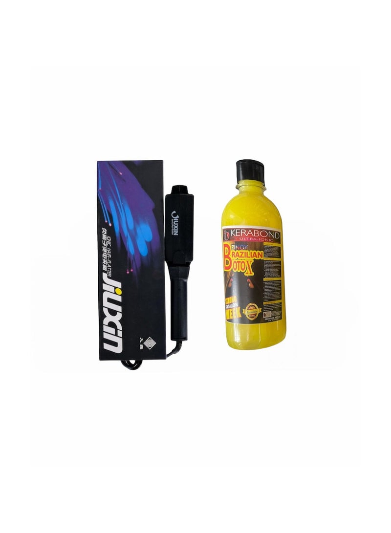 kerabond brazillian botox 500ml and IONIC HAIR- FLATTER black color