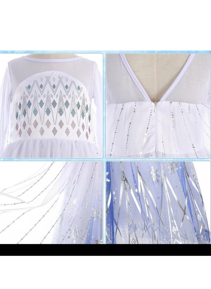 Al Aoyama Al Aoyama  Light Up Princess Costume for  Girls party LED Costume for Teens Toddler White Purple  - Image 5