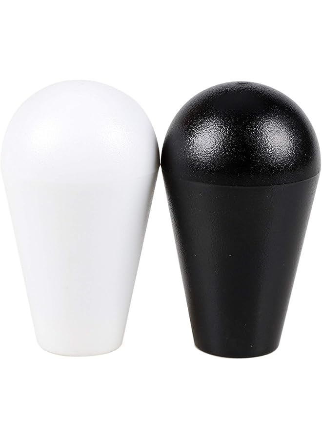 2X Arcade Joystick'S Oval Balltop Arcade Ellipse Topball Handle Use For 2 Player Arcade Joystick Diy Kit Sanwa Joystick Mame Jamma Part (White & Black) - Image 1