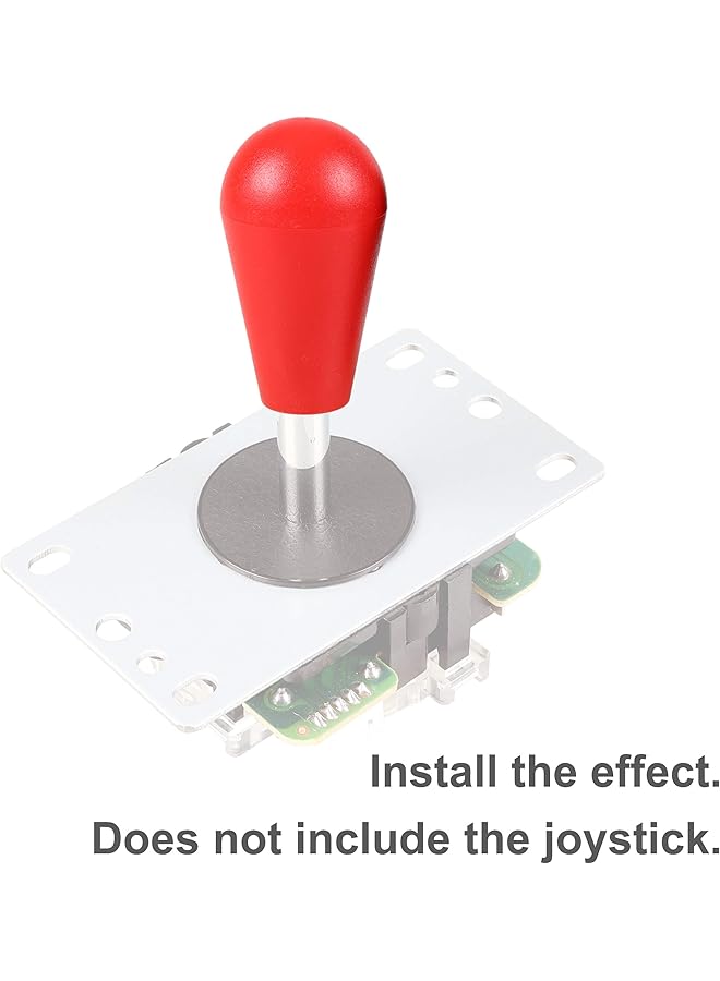 2X Arcade Joystick'S Oval Balltop Arcade Ellipse Topball Handle Use For 2 Player Arcade Joystick Diy Kit Sanwa Joystick Mame Jamma Part (White & Black) - Image 3