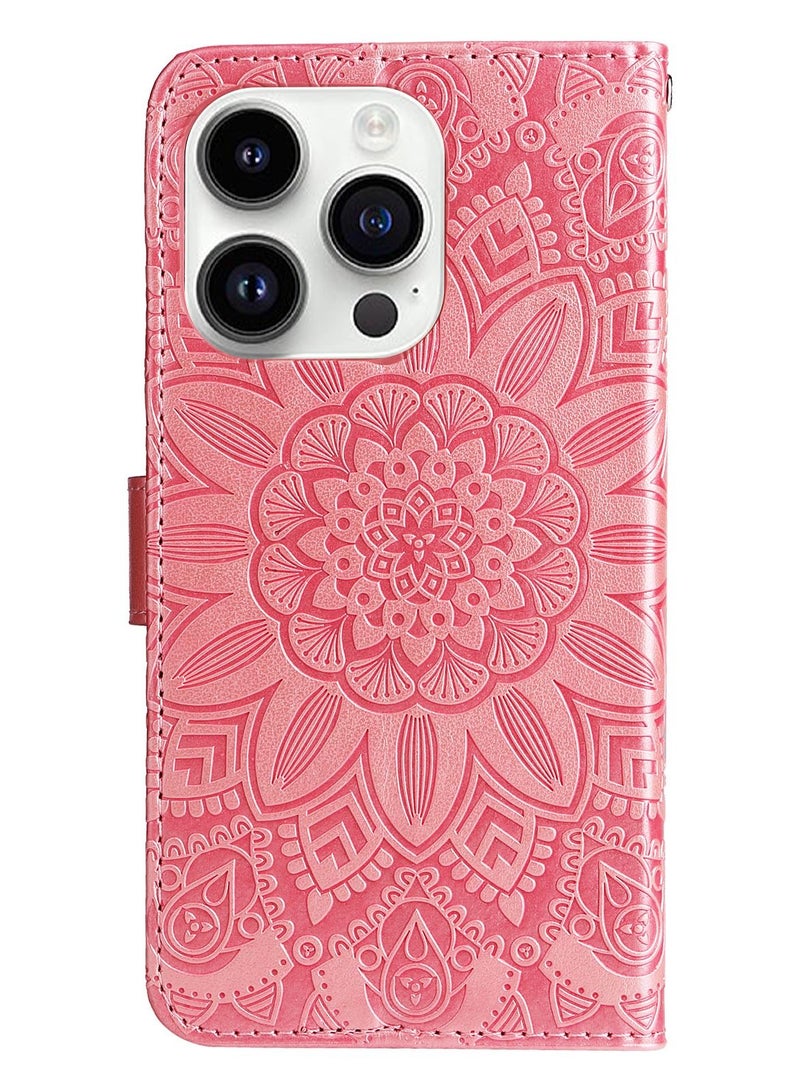 Suteni Heat Embossed Flip Cover Leather Card Slots Phone Case for iPhone - Image 2