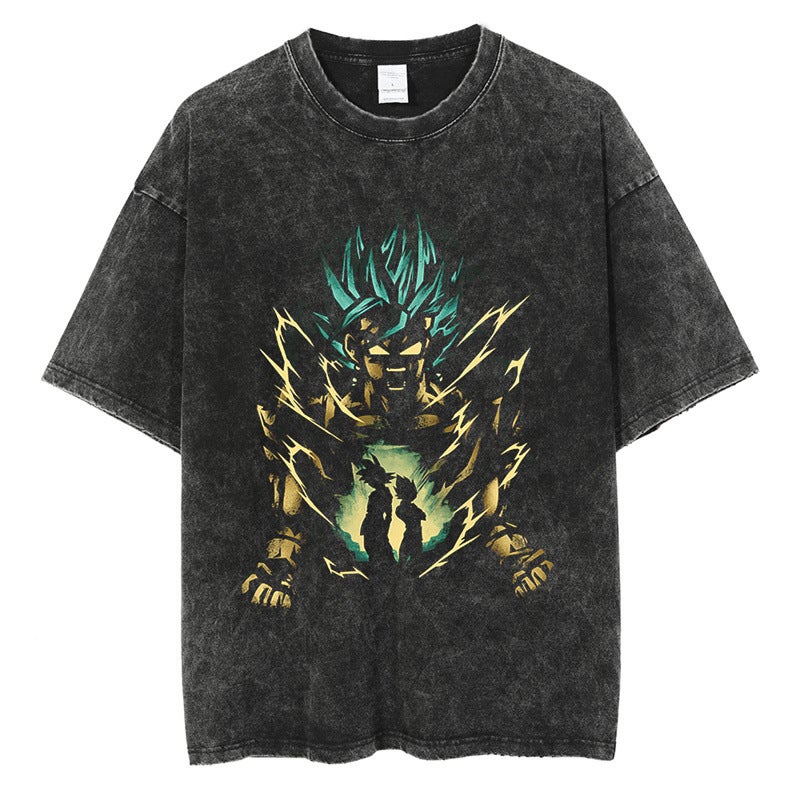 Men Streetwear T Shirt Vintage Japanese Anime Dragon Ball Gr - Image 1