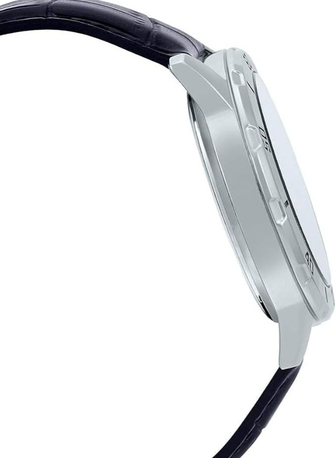 كاسيو ساعة يد جلد مقاومة للماء MTP-VD01L-1EVUDF للرجال - 45 ملم - أسود - Image 3