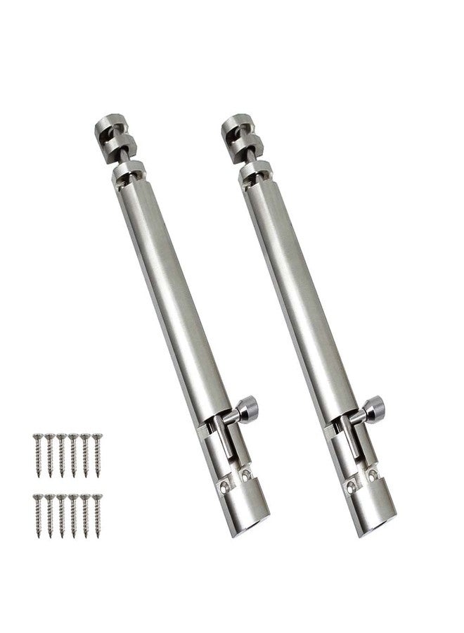 HYDERON Premium 12" Xylo Tower Bolt/Door Latch/Kundi/Chitakni/Chitkini, Latch Lock for Door (Stainless Steel Rod) (Stainless Steel Finish) (Size 300 mm) (12" – 300 mm, 8) - Image 1