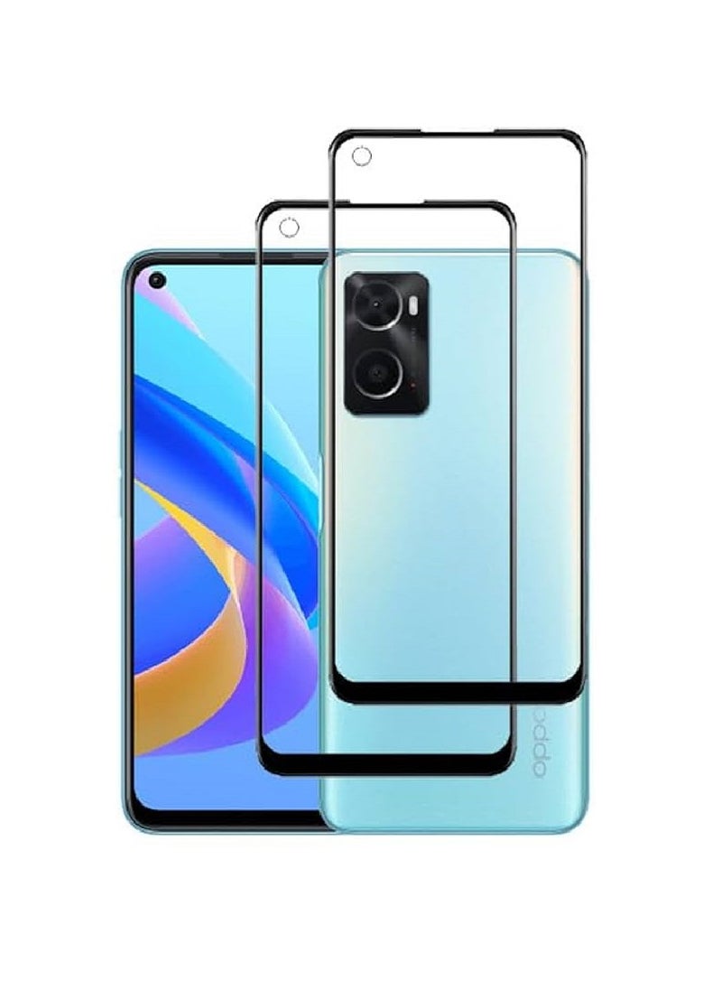 Super 2 Pieces Tempered Glass Screen Protector 5D Designed For Oppo A36 Full Glue Edge to Edge Full Screen Coverage And Bubble Free - Image 1