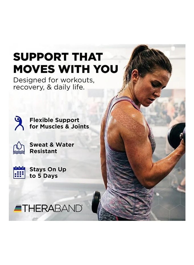 ثيرا باند لاصق "ثيراباند كينيسيولوجي" (Theraband Kinesiology Tape)، وهو شريط طبي رياضي يستخدم لدعم العضلات والمفاصل وتخفيف الألم وعلاج الإصابات الرياضية - Image 3
