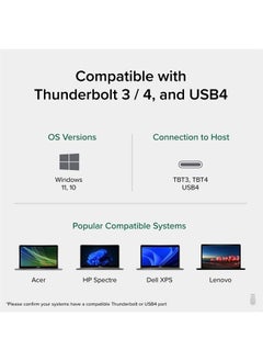 Plugable Windows Transfer Cable 6.6ft (2m), Thunderbolt 10Gbps, Bundled with Bravura Software for Windows PC to PC Migration - Unlimited Uses. Works Between Thunderbolt 3/4, USB4 PCs  - Image 5